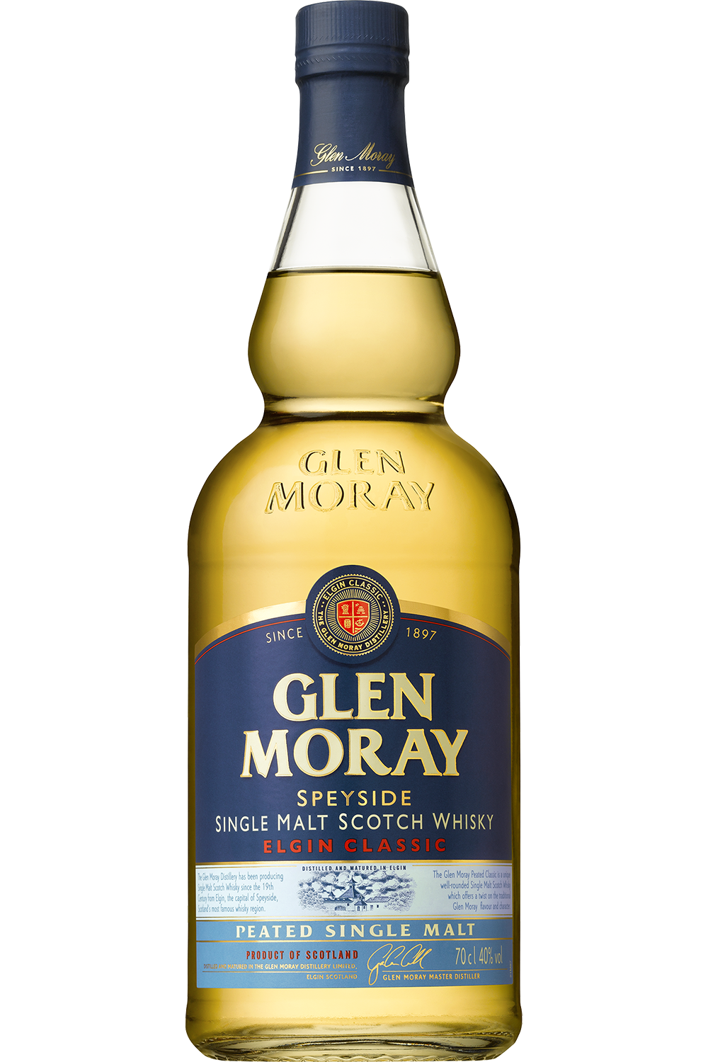 Glen Moray Classic Peated Single Malt Whisky 40°